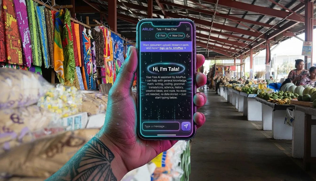 Stunning AI user in Samoa at the markets in Savalalo